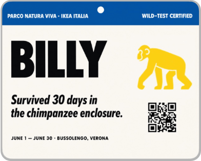 BILLY wild-tested in-store tag