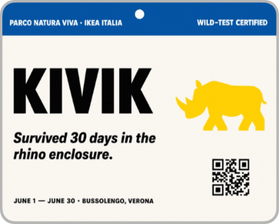KIVIK wild-tested in-store tag