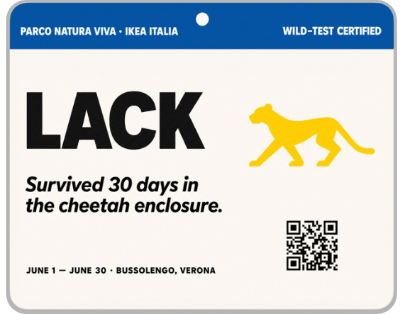LACK wild-tested in-store tag