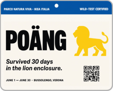 POÄNG wild-tested in-store tag