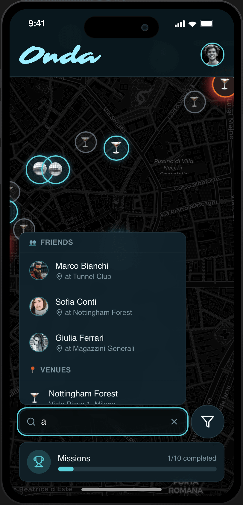 Searching for friends and where they are
