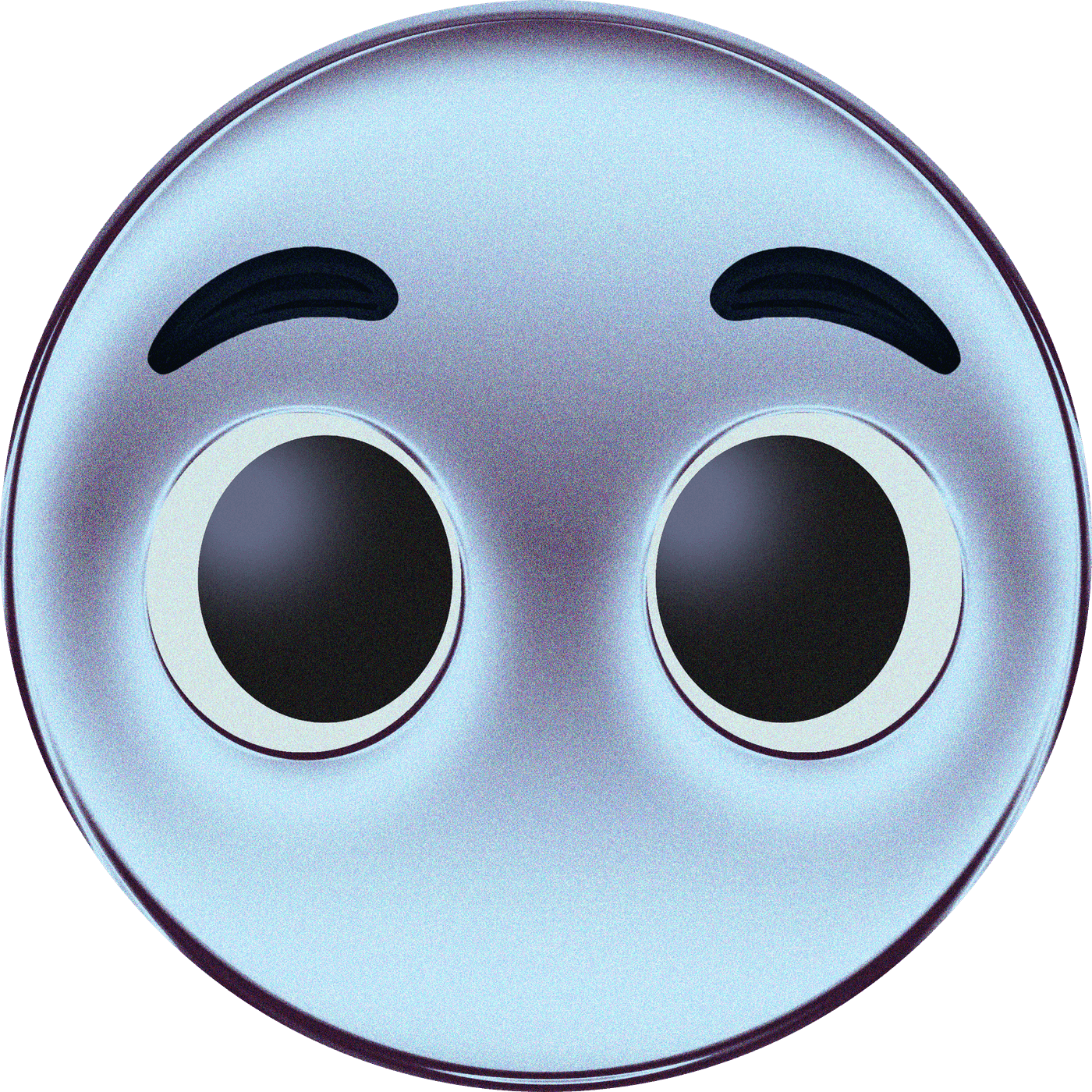 iri, the Vitrum companion: a frosted glass disc with attentive eyes